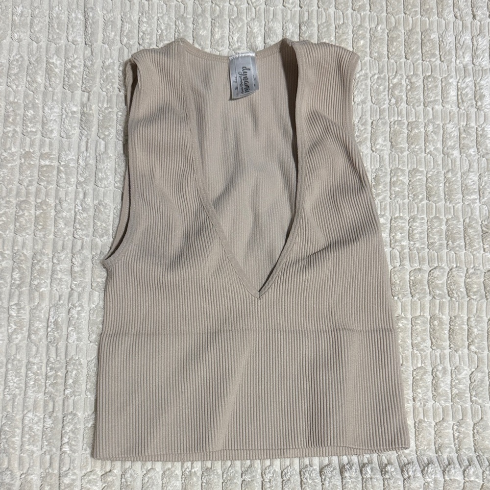 Ribbed V-Neck Tank Top